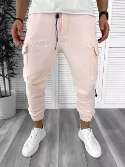 Pantaloni de trening roz pudra conici K020 D6-5.2